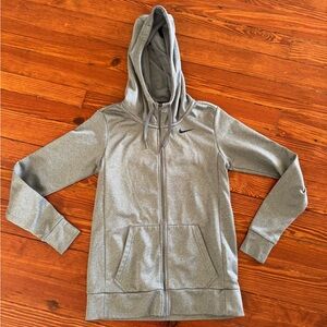 Nike Gray Hooded Jacket w/ Zipper & Ribbed Cuffs size XS womens
